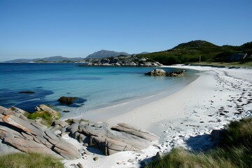 Tropical Bliss in HD: Capturing Tranquility with a Clear Blue Ocean, White Sands, and an Endless Sky
