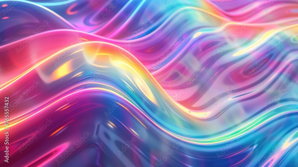 Aufkleber Abstract background with vibrant wavy lines. Suitable for design projects