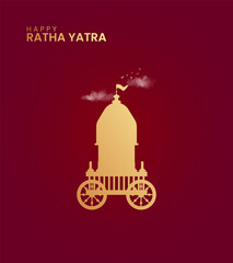 Happy Ratha yatra, Indian festival Ratha Yatra of Lord Jagannath, Odisha Rath, vector illustration, creative concept for banner, poster vector illustration.