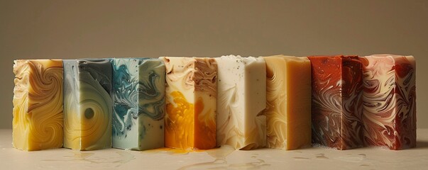 Design a series of soap bars with images embedded within layers, unveiling a story as they diminish with each use Let the visuals entice users to keep revealing the tale till the last sliver