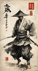 Fototapeta premium photo of a person with a sword