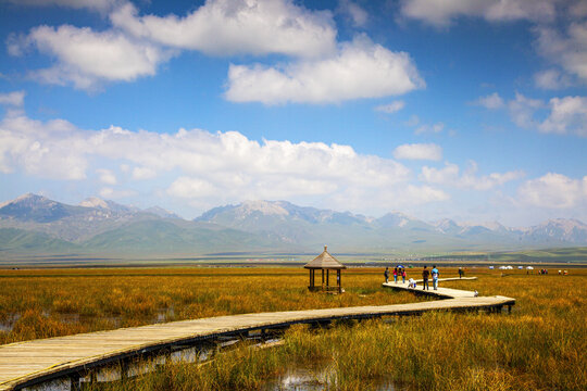Scenery of Gannan Flower Lake in Gansu Province