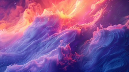 swirling motion of a dynamic fluid art composition, with intense warm hues suggesting movement and passion in a visually captivating background. - obrazy, fototapety, plakaty