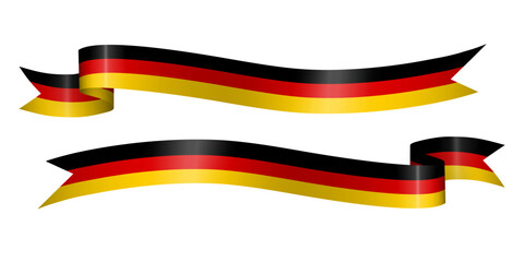set of flag ribbon with colors of Germany for independence day celebration decoration