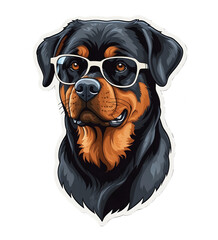 Rottweiler Dog Perfect for sticker, t-shirt, design template. Generative Ai. V35