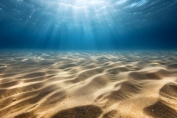 Submerged Serenity: Quiet Marine Environment Disclosing the Sandy Bottom of the Sea, Eliciting a Sense of Calm and Wonder