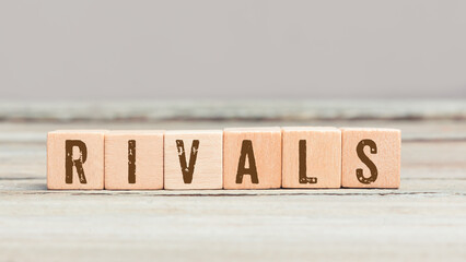 Word Rivals on wood cubes