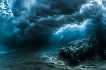 Sandy Splendor: Calm Seascape Unveiling the Beauty of the Sandy Seafloor Beneath Crystal-Clear Waters, Capturing the Sublime Essence of Oceanic Tranquility