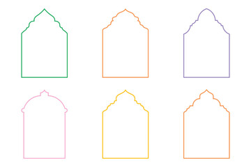 Islamic Arch Design Thin Line- SET 6