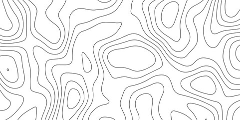 Fototapeta premium Topographic map and landscape terrain texture grid. Abstract lines background. Contour maps. Vector illustration. black and white topographic contours lines of mountains.
