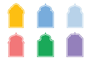 Islamic Emblem Design Glyph Line- SET  6