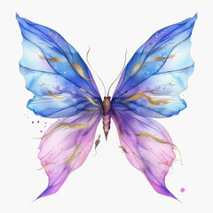 a fairy wings with an ethereal blend of blue and purple hues,