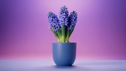  A stunning blue vase filled with vibrant purple flowers rests atop a blue table, beautifully contrasted against a purple backdrop #bluevase #purpleflowers #