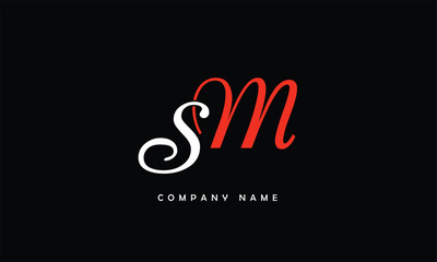 SM, MS, S, M Abstract Letters Logo Monogram