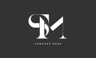 SM, MS, S, M Abstract Letters Logo Monogram