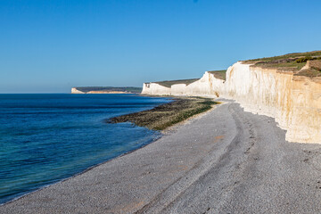 A view of the Seven Sisters cliffs on the Sussex coast