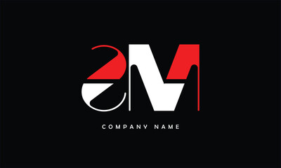 SM, MS, S, M Abstract Letters Logo Monogram