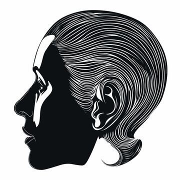 Ear in cartoon, doodle style . Image for t-shirt, web, mobile apps and ui. Isolated 2d vector illustration in logo, icon, sketch style, Eps 10, black and white. AI Generative