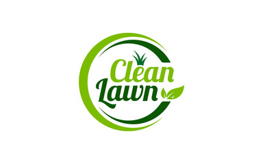 Illustration vector graphic of lawn care, landscape services, grass care concept logo design template