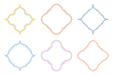 Islamic Emblem Design double lines - SET 6 
