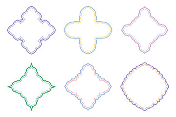 Islamic Emblem Design double lines - SET 6 