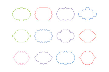 Islamic Frame Design Thin Line- SET 12