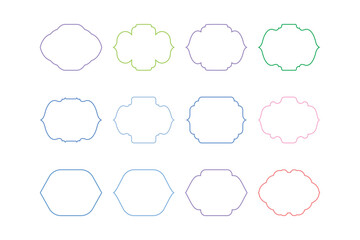 Islamic Frame Design Thin Line- SET 12