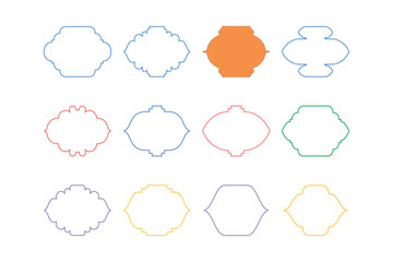 Islamic Frame Design Thin Line- SET 12