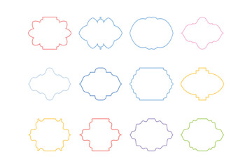 Islamic Frame Design Thin Line- SET 12