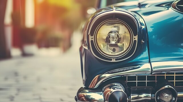 Headlight lamp vintage classic car - vintage effect style pictures