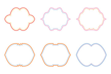 Islamic Frame Design double lines- SET 6