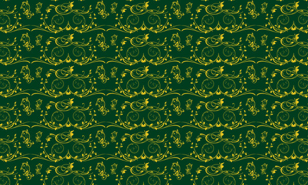 Creative seamless pattern with flowers
