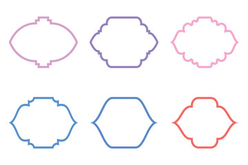 Islamic Frame Design Bold Line- SET 6