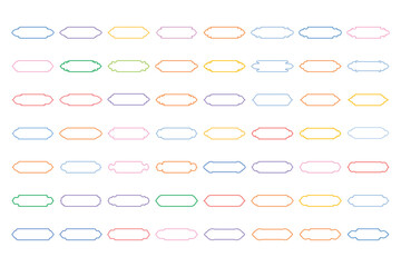 Islamic Label and Name Frame Bold Line- SET 50