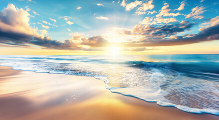 Fototapeta premium sunset on the beach
