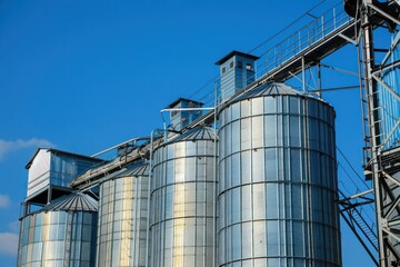 Grain silos and structure in industry