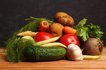 Vegetable Harvest Still Life