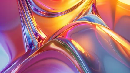 Foto op Canvas A stunning 3D render of an abstract multicolor spectrum © Manzoor