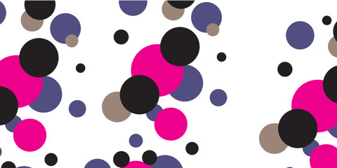 Dark Pink vector red pattern of geometric circles, shapes. Colorful mosaic banner. Geometric background with colored disks.