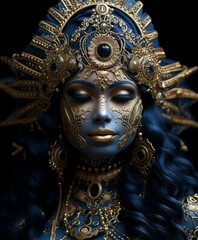 Close-Up of Person Wearing Mask