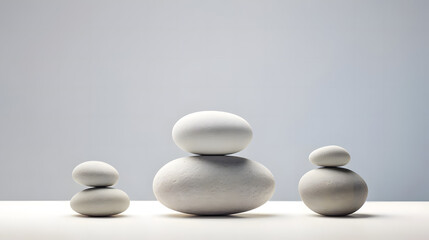 Minimalist Zen Stones. Generated AI