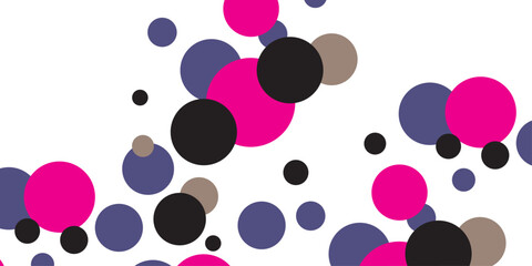 Dark Pink vector red pattern of geometric circles, shapes. Colorful mosaic banner. Geometric background with colored disks.