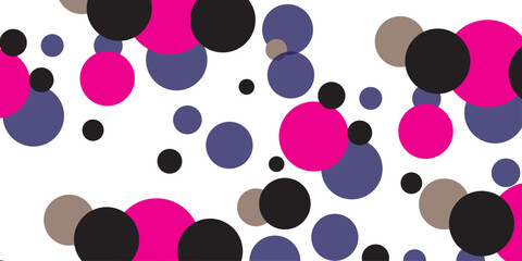 Dark Pink vector red pattern of geometric circles, shapes. Colorful mosaic banner. Geometric background with colored disks.