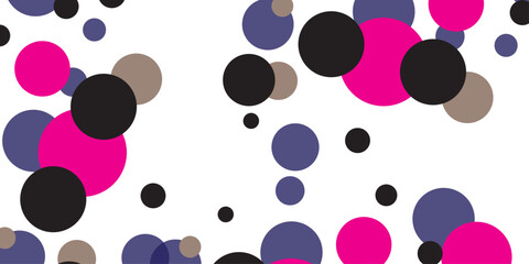 Fototapeta premium Dark Pink vector red pattern of geometric circles, shapes. Colorful mosaic banner. Geometric background with colored disks.