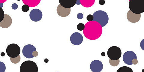 Dark Pink vector red pattern of geometric circles, shapes. Colorful mosaic banner. Geometric background with colored disks.