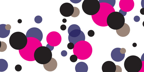 Dark Pink vector red pattern of geometric circles, shapes. Colorful mosaic banner. Geometric background with colored disks.