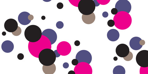 Dark Pink vector red pattern of geometric circles, shapes. Colorful mosaic banner. Geometric background with colored disks.