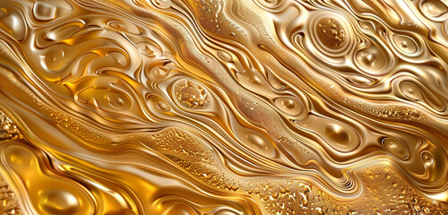Intricate metallic patterns flow, shaping an innovative liquid tech design.