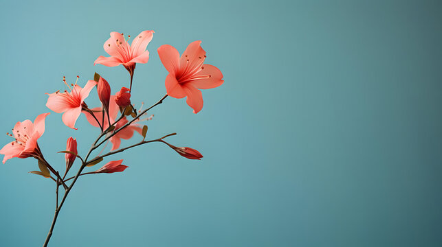 Minimalist Floral Harmony. Generated AI