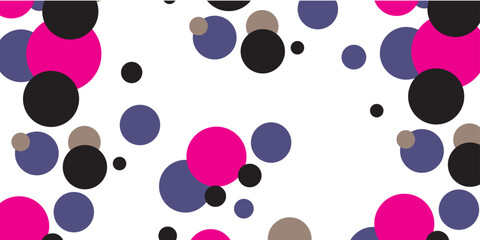 Dark Pink vector red pattern of geometric circles, shapes. Colorful mosaic banner. Geometric background with colored disks.